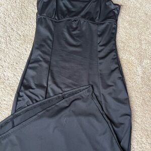Gaze Black Satin Dress